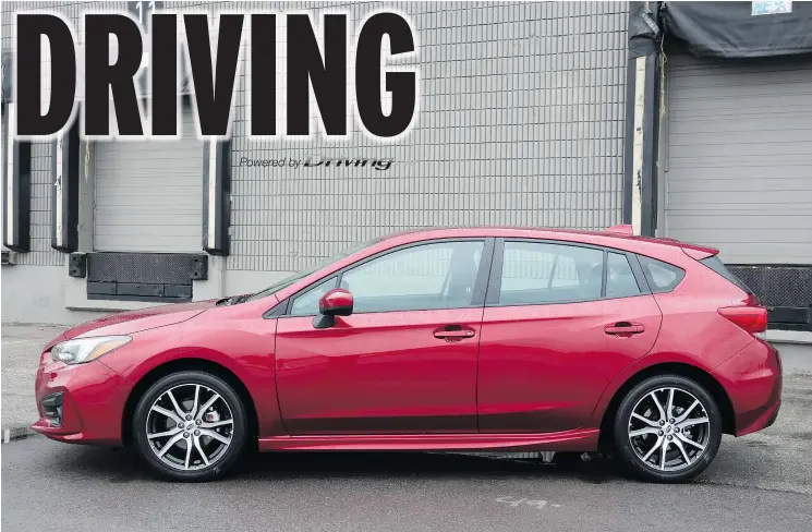  ?? — JIL MCINTOSH/DRIVING ?? 2019 Subaru Impreza Sport Hatchback.