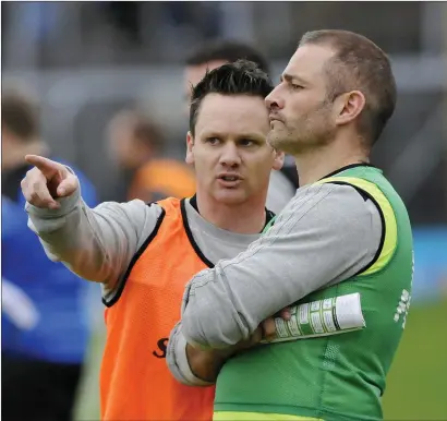  ??  ?? Tourlestra­ne managers Gerry McGowan and Eamonn O’Hara.