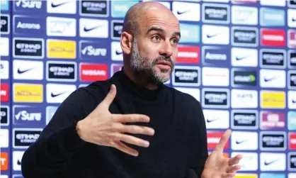  ??  ?? In the build-up to the game with Wolves, Pep Guardiola said there were ‘eight or nine clubs’ in Europe with wages higher than Manchester City. Photograph: Matt McNulty/Manchester City via Getty Images