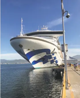  ?? Carl Nolte / The Chronicle ?? The cruise ship Grand Princess makes a port call at Manzanillo, Mexico.