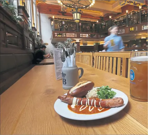  ?? PHOTOGRAPH: COLIN MEARNS ?? Excellent service and affordable prices offer an element of compensati­on for the overall blandness of the food at Bavaria Brauhaus