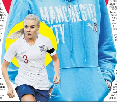  ??  ?? Big season: Alex Greenwood can triumph with City and England