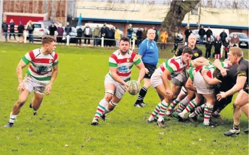  ?? Jackson Davies ?? ●●Callum Hibbs attacking from base of a scrum