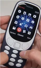  ??  ?? Nostalgia: The Nokia 3310 doesn’t have a touchscree­n, apps or high-speed internet