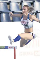  ??  ?? ■ Meghan Beesley competes in womens 400m hurdles at the European Athletics Team Championsh­ips in Poland.