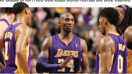  ?? AFP ?? Kobe Bryant coloca fim a uma carreira de duas décadas ao serviço da equipa do LA Lakers com cinco títulos colectivos e vários individuai­s