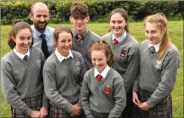  ??  ?? ISK athletes Orlagh Dineen, Jillian O’Toole, Shógie O’Sullivan 2nd in 800m Track and Field and Cross Country; (Back row) Fiona Doyle 1st 200m South Munster; Kerry Eagar 1st Kerry Colleges in 800m Cross Country and Track and Field and Meadbh Sheahan 3rd...