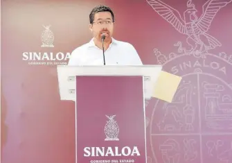  ?? CORTESÍA: HOSPITAL PEDIÁTRICO DE SINALOA ?? Cuitláhuac González Galindo, secretario de Salud de Sinaloa