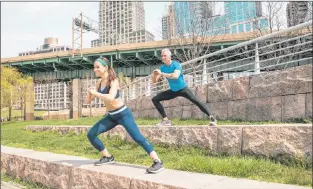  ?? SUBMITTED PHOTO ?? Jamie and George Hess work out together in New York City.