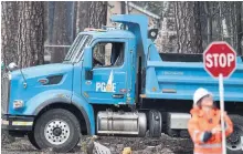  ?? JOSH EDELSON AFP/GETTY IMAGES ?? PG&amp;E’s stock lost nearly 70 per cent of market value since early November as investors worried about potential liabilitie­s for the role the firm’s equipment may have played in multiple wildfires.