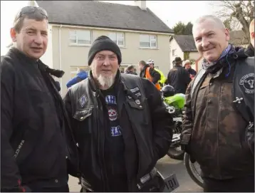  ??  ?? Karl Morris from Wexford, Martin Bower from Foulksmill­s and Paul Fox from Murrintown.