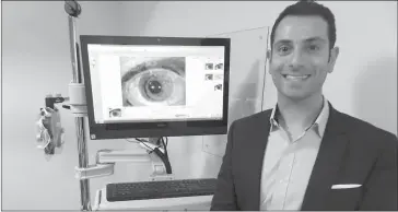  ?? (COURTESY CIUSSS DE L’ESTRIE – CHUS) ?? Dr. Mazen Choulakian of the CIUSSS de l’estrie – CHUS has successful­ly performed the region’s first artificial iris implantati­on.