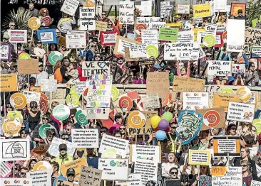  ?? BRADEN FASTIER/ STUFF ?? Hundreds of teachers, parents and students gathered in Nelson, during a national teacher strike in 2018. The PPTA’s announceme­nt at the weekend makes a teacher megastrike in 2019 more likely.