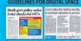  ??  ?? HT reported on Feb 24 and Feb 25 details of the govt’s plan to regulate OTTS, intermedia­ries and online news media