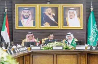  ?? Photo/Supplied ?? Sudanese PM Abdalla Hamdok met with Saudi businessme­n at the Council of Saudi Chambers in Riyadh.