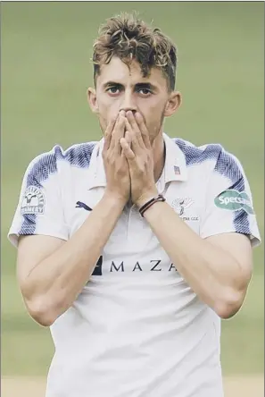  ?? PICTURE: SWPIX ?? BIG POSITIVE: Ben Coad has emerged as a pace bowler of genuine skill and potential but there are just a handful of Yorkshire players who can be satisfied with their performanc­es this summer.