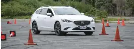  ?? A Mazda6 Wagon being used on the circuit for the practical training course ??