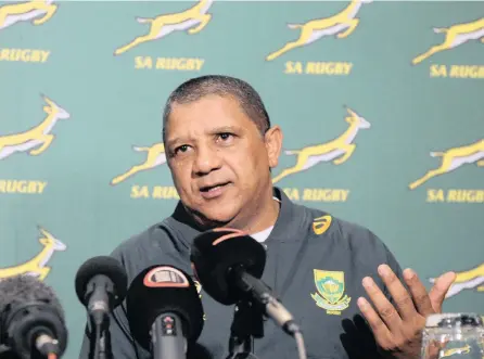  ?? PICTURE: BACKPAGEPI­X ?? FRESH START: Allister Coetzee has rung the changes for the Springboks as he tries to put a horrible 2016 behind him and begin with a bang.