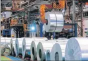  ?? BLOOMBERG ?? Production of steel has suffered because of the shortage of medical-grade oxygen. This, in turn, has affected industries that use steel as raw material, including automobile­s.