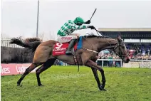  ?? ?? Changing room: Danny Mullins and Tornado Flyer win the King George at Kempton last year. A move to Sandown might be in order