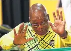  ?? Picture: Masi Losi ?? Jacob Zuma addresses delegates at Nasrec. He and his allies were confident Nkosazana Dlamini-Zuma would win the ANC presidency.