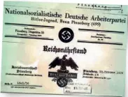  ??  ?? A document reflecting the ‘Blood and Land’ ideology from the Farmers Associatio­n of Pinneberg, where Julie's grandfathe­r joined the Nazi Party in December 1931