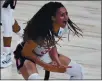  ?? ERIC GAY – THE ASSOCIATED PRESS ?? Stanford guard Haley Jones, a Santa Cruz native, reacts to a score against Louisville during the second half Tuesday night in San Antonio.