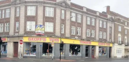  ??  ?? Loughborou­gh Geoff’s Toys shop in High Street.