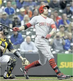  ?? AP FILES ?? In the closest vote for the National League MVP award since 1979, Cincinnati first baseman Joey Votto finished second this season, but the 34- year- old from Etobicoke, Ont., is Postmedia’s Male Athlete of the Year.