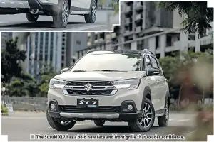  ?? ?? The Suzuki XL7 has a bold new face and front grille that exudes confidence.