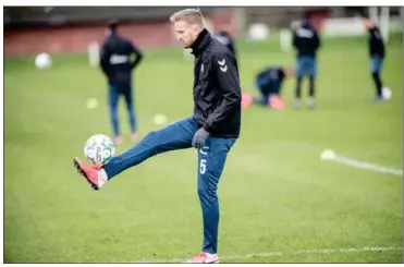  ??  ?? Kasper Larsen glæder sig til at skulle i aktion mod Brøndby.