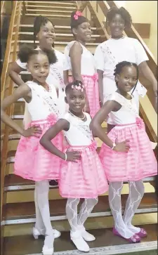  ??  ?? The six little girls vying for the Miss Princess crown. They are from right, top row: Naonie Pillay, Keara Jarvis, Nayomie Sampson. Bottom row: Sheltisha Dawson, Oshay Roberts and Ena Joaquin.