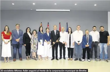  ?? AYTO. TARAZONA AYTO. BINÉFAR ?? El socialista Alfonso Adán seguirá al frente de la corporació­n municipal de Binéfar.