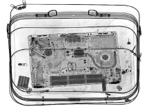  ?? — Reuters photo ?? An illustrati­on picture shows a laptop on the screen of an X-ray security scanner.