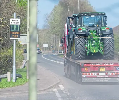  ?? Picture: Kim Cessford. ?? A speed awareness sign in Coupar Angus.