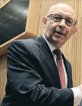  ??  ?? El ministro de Hacienda, Cristóbal Montoro