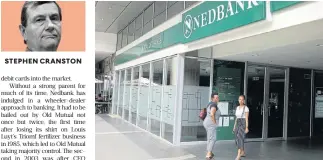  ?? /Reuters ?? STEPHEN CRANSTON Green opportunit­y: A Nedbank branch at the Mall of the South in Johannesbu­rg, The ‘Ned’ refers to its Dutch roots.