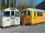  ?? LMMR ?? Cab these! A pair of London Undergroun­d cabs on display at Cynheidre.