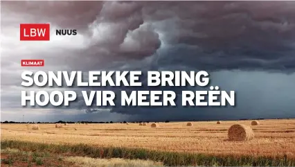  ?? FOTO: CHARL VAN ROOYEN ?? Boere moet beplan vir die mees én mins waarskynli­ke klimaatsto­estande, waarsku mnr. Johan van den Berg, klimatoloo­g by Santam.