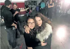  ?? SUPPLIED PHOTO ?? Director April Mullen, left, on the set of Wynonna Earp last winter with star Melanie Scrofano.