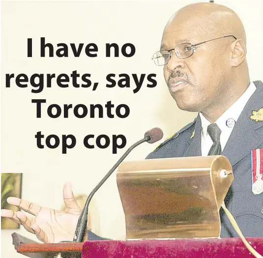  ?? FILE ?? Toronto Police Chief Mark Saunders.