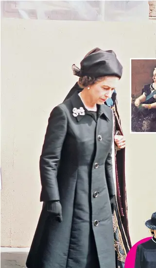  ??  ?? New codes: the Queen and Queen Mother at the funeral of George VI in 1952, right. Queen Victoria, below, wore only black after the death of Prince Albert. The Queen Mother in mourning for her mother in 1939, below right