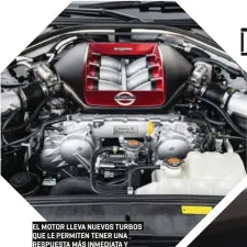  ??  ?? EL MOTOR LLEVA NUEVOS TURBOS QUE LE PERMITEN TENER UNA RESPUESTA MÁS INMEDIATA Y ELÁSTICA.