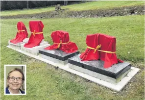  ?? PHOTO: ADRIENNE SHAW/SUPPLIED ?? Dignity intact . . . Restored tombstones at the Lawrence Chinese Cemetery await their unveiling, which will take place at a Lawrence Chinese Camp reunion during Labour Weekend. Inset: Adrienne Shaw.