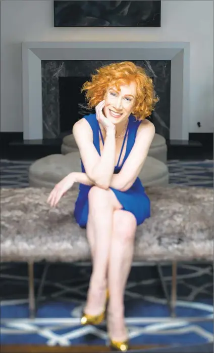  ?? Jay L. Clendenin Los Angeles Times ?? KATHY GRIFFIN, seen in her Bel-Air home, is promoting her new documentar­y comedy, “Kathy Griffin: A Hell of a Story.”