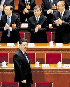  ?? Foto: Getty Images ?? Potlesk pro vůdce Si Ťin-pching přichází na jednání.