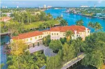  ?? CONCIERGE AUCTIONS/COURTESY ?? Casa Bella Fortuna, a 27-room estate listed for $36.25 million in Fort Lauderdale’s Las Olas Isles section, is headed for an online auction April 9-12.