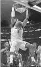  ?? Ringo H.W. Chiu Associated Press ?? CLIPPERS FORWARD Montrezl Harrell dunks during the first half.