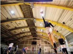  ?? — AFP photos ?? Play 017’s players take part in a training session at in the southern Serbian town of Bujanovac.