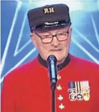  ??  ?? 88-year-old Chelsea Pensioner Colin Thackery